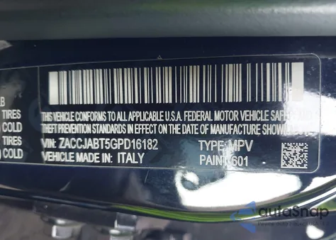 2016 Jeep Renegade Latitude z USA, uszkodzony, nr VIN ZACCJABT5GPD16182